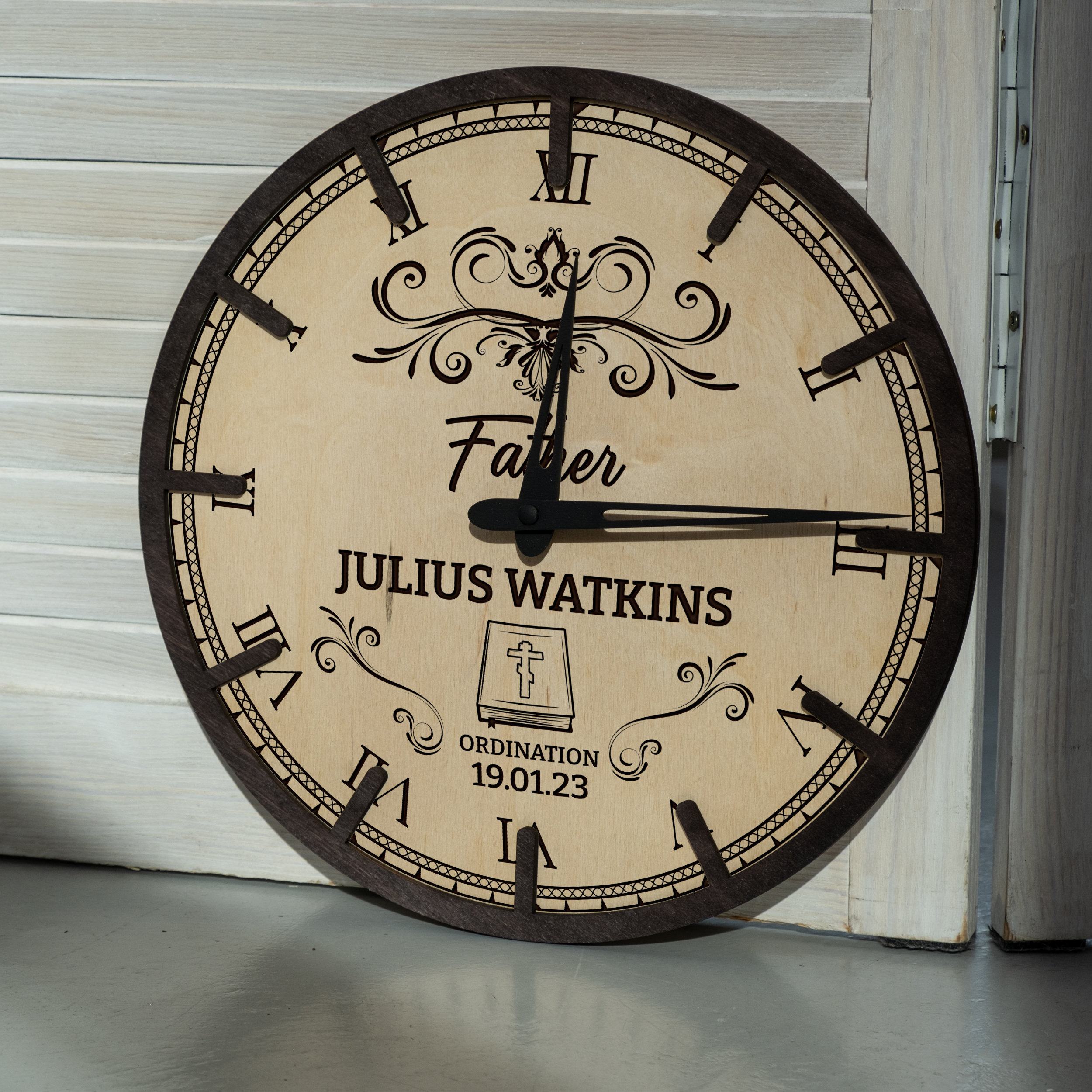 Personalized Clock Gift, Priest Ordination Clock, Pastor Retirement ...