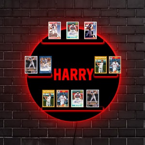 Étagère murale pour cartes de sport, présentoir à LED pour cartes, étagère d'affichage éclairée, étagère d'affichage à LED, présentoir pour cartes à collectionner, rangement pour cartes de sport