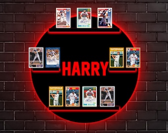 Sports card display wall shelf,Card led display stand,Display shelf lighted,Led display shelf,Trading card display shelf,Sports card storage