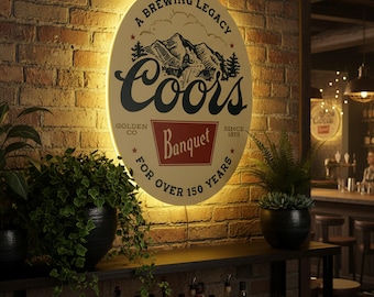 Coors Banquet neon sign, Coors lover gift, Beer neon sign, Bar neon sign, Coors Banquet art decor,Vintage Beer Neon Sign,Retro Bar LED Light
