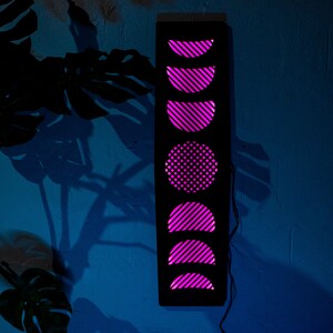 Moon Phase Neon Art, Moon Phase Wall Lamp, Moon Phase Led Light, Moon ...