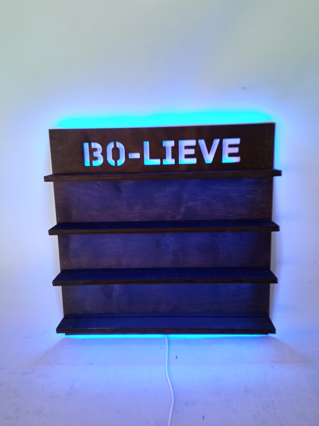 Custom Display Shelf, Personalized Shelf Decor, Wall Display Shelf, Led ...