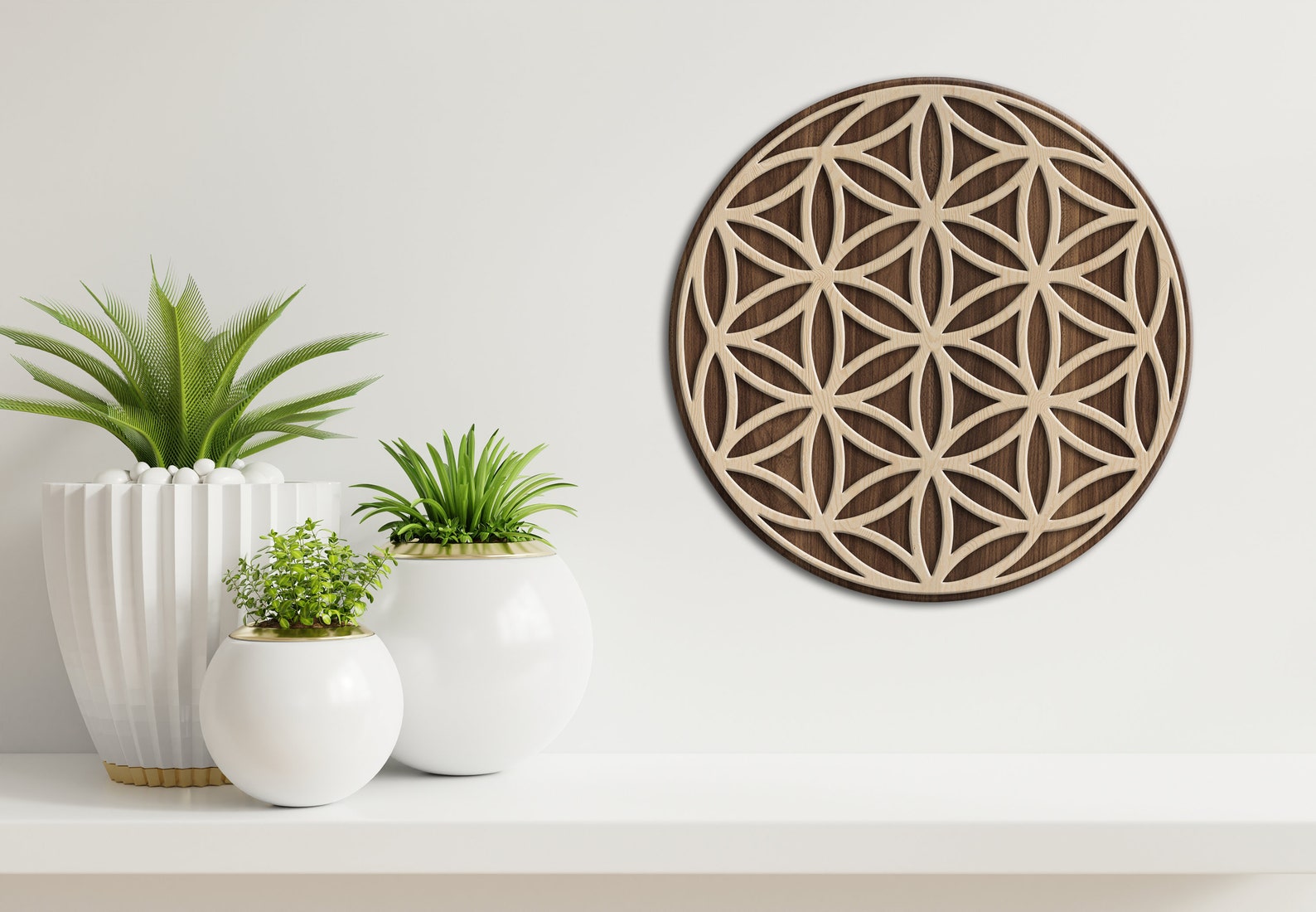 Blume des Lebens Wandkunst Blume des Lebens Wand-Dekor Blume - Etsy