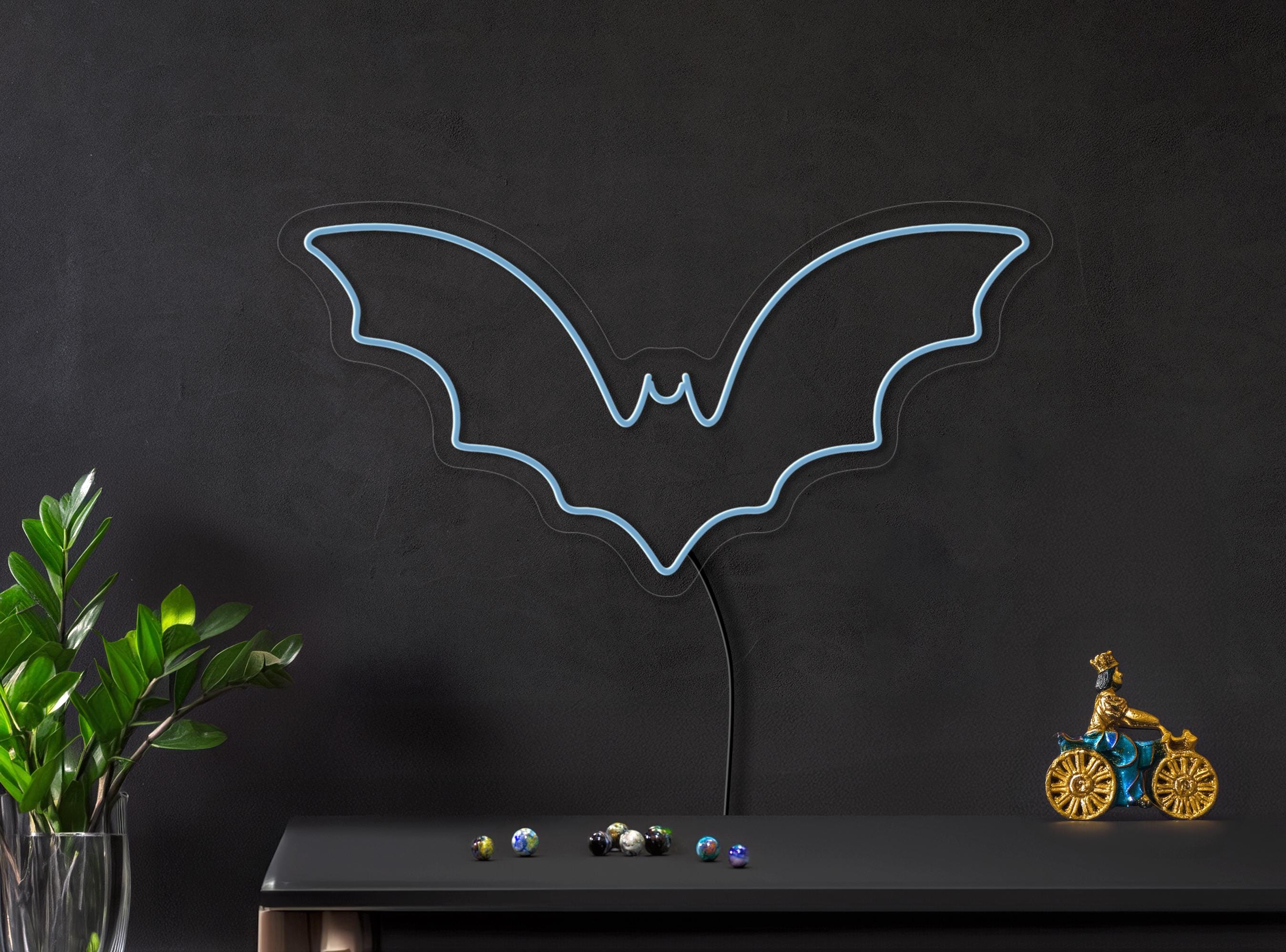 Bat Neon Sign, Flying Bat Sign, Bat Led Sign, Halloween Neon Sign Decor ...