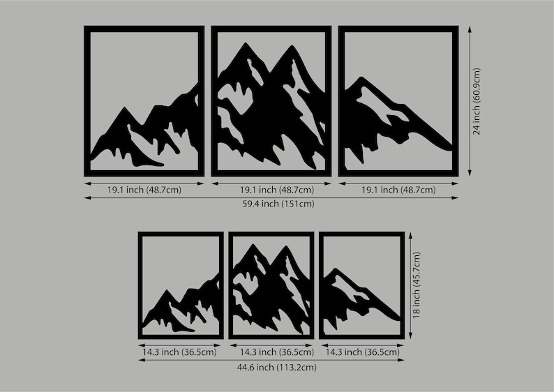 Mountain Wall Art Light Up Mountain Wall Art With Led Etsy