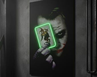 Joker Neon Sign, Joker LED Wall Sign, Clown LED Wall Decor, Gaming Room Decor, Comic Inspired Wall Art, Neon Style Wall Light