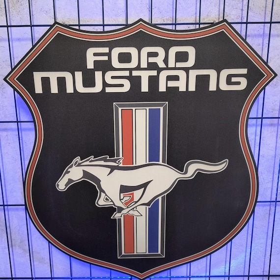 Ford Mustang Neon Sign, Ford Mustang Logo, Mustang Neon Sign