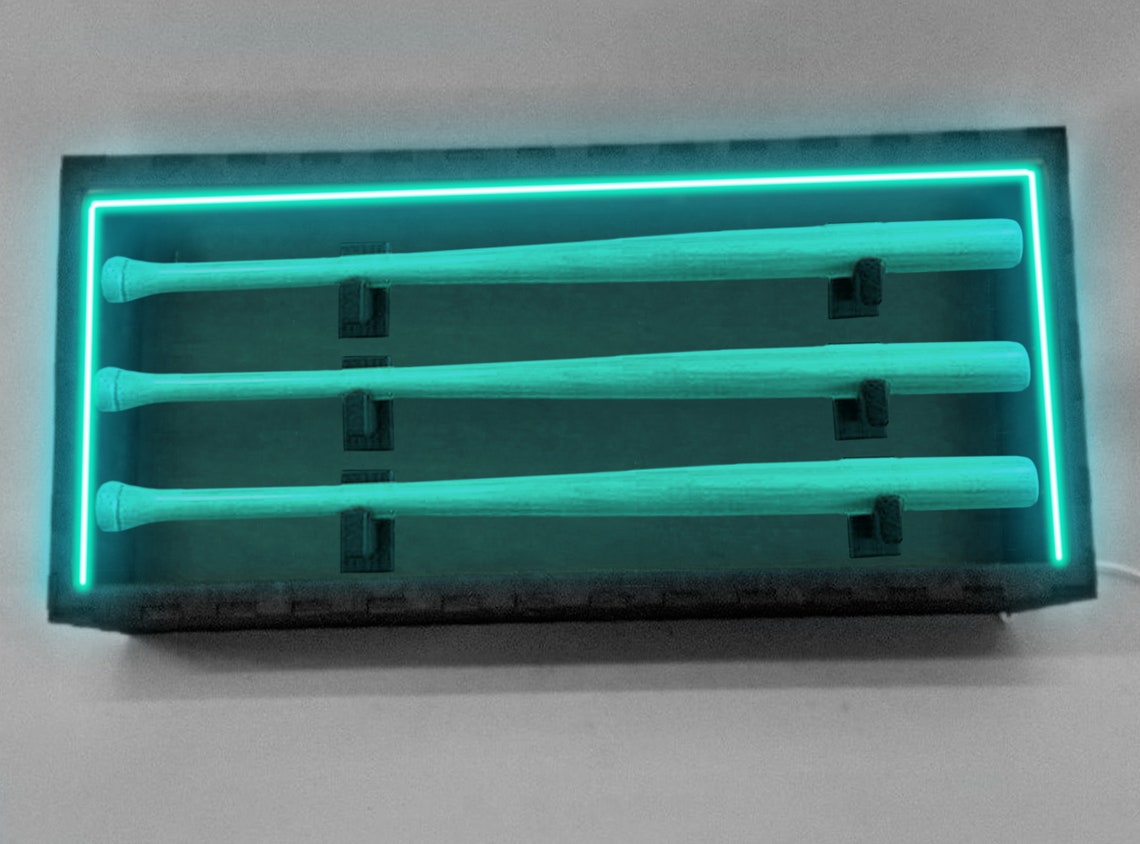 Custom Baseball Bat Display Case Neon Display Case Baseball Etsy