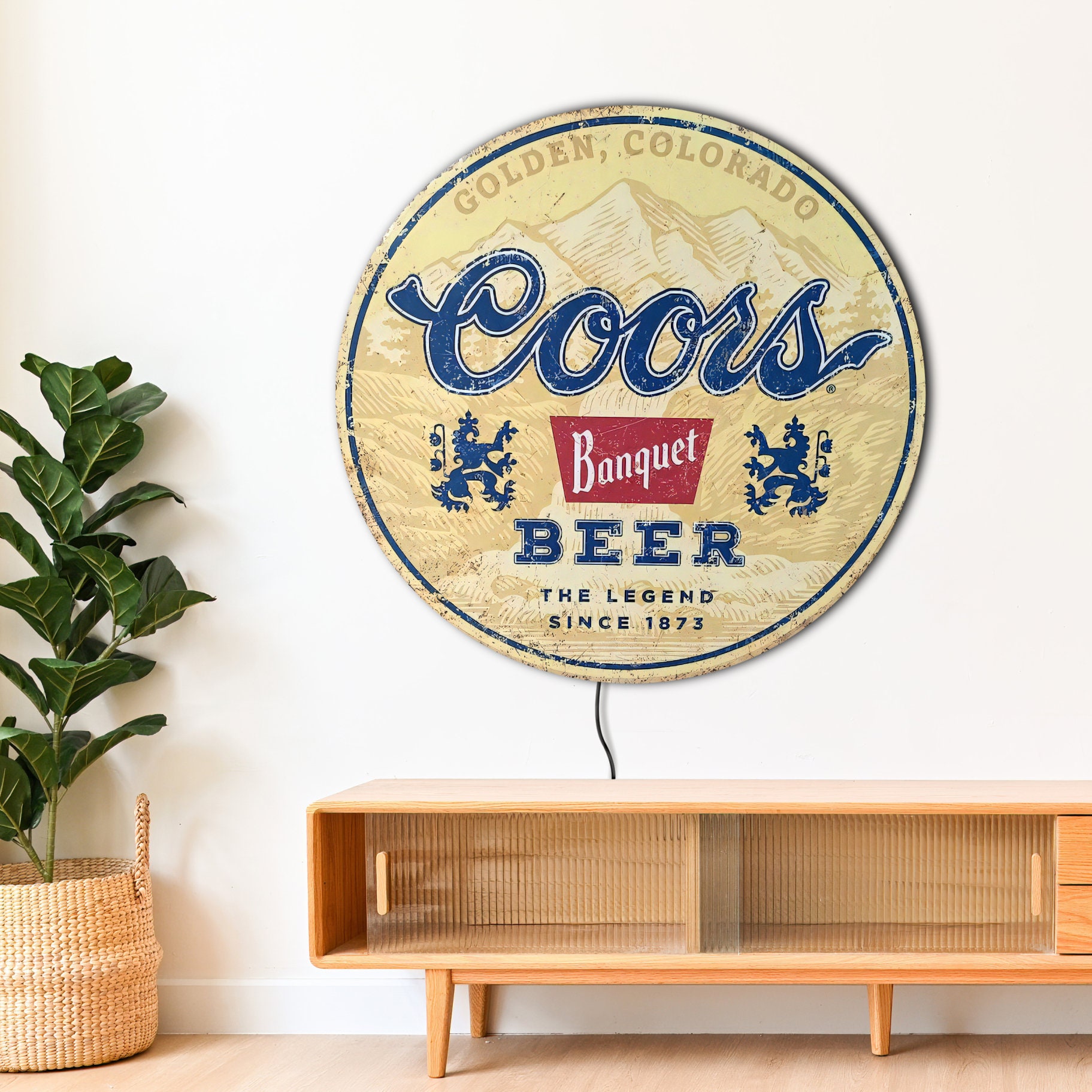 Coors Banquet Neon Sign, Coors Banquet Logo, Coors Banquet Label