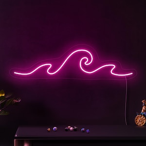 Wave neon sign, Ocean neon sign, Water neon sign, Wave led sign, Sea neon sign, Kids room neon sign, Water decor, Ocean wave wall art decor