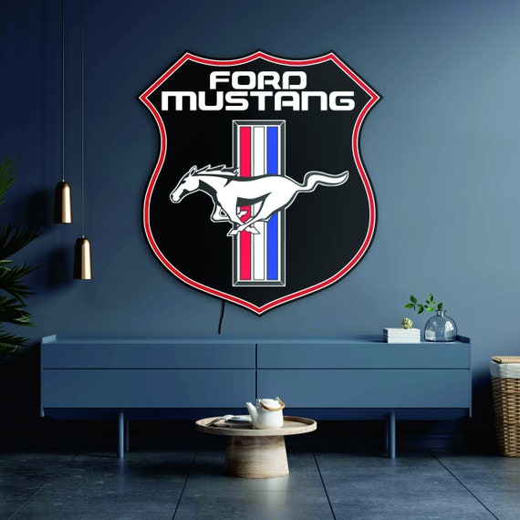 フォード マスタング ネオン サイン 看板 MUSTANG 本物ネオン管 Amazon.com: Neonetics Ford Mustang Red Neon Sign measures 24