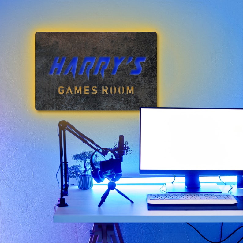 Gamer Name Sign Gamer Neon Sign, Gamer Name Sign, Gamer Room Neon Sign, Gamertag Light ...