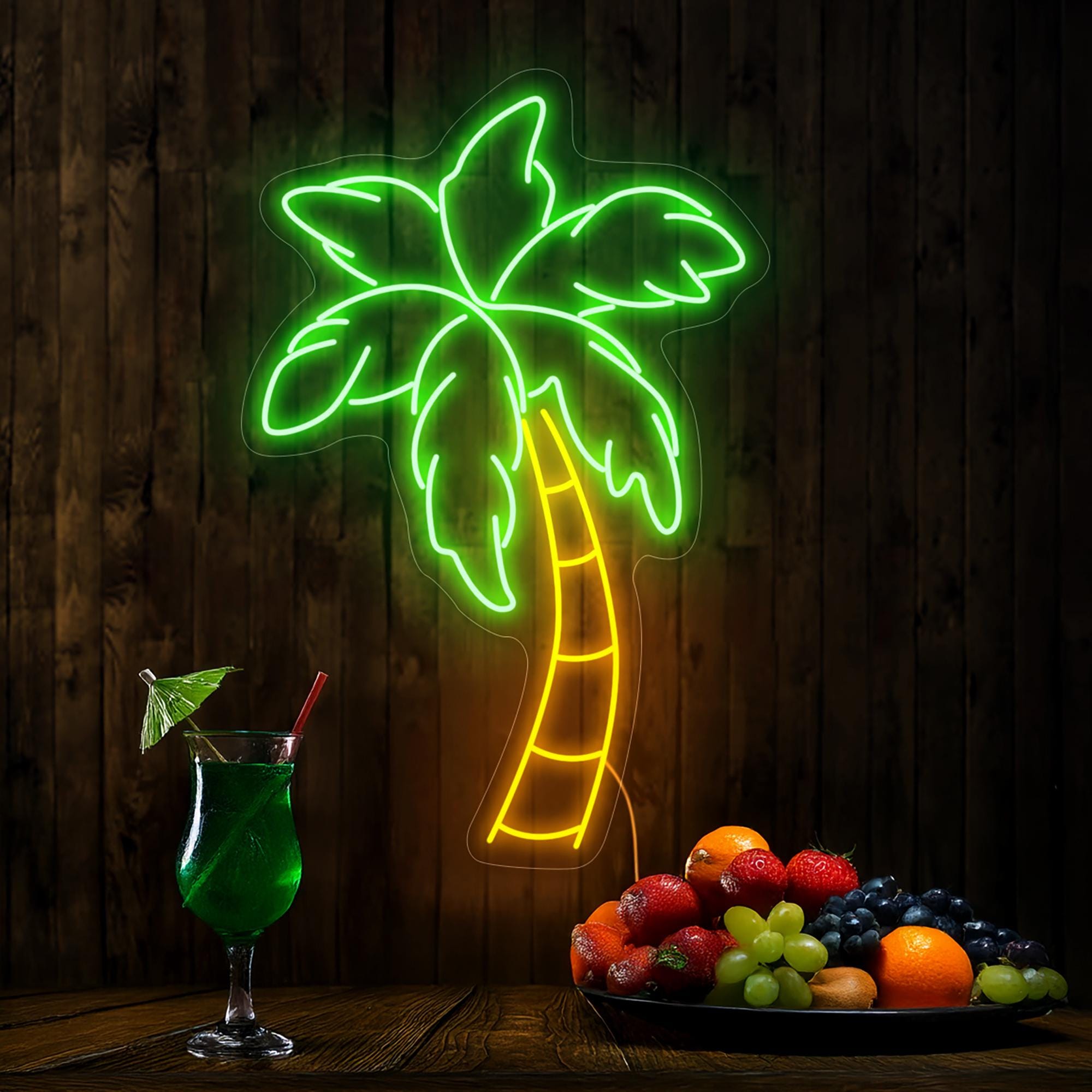 Palm tree neon sign, Palm led sign, Beach neon sign decor, Palm leaf neon sign, Palm gift, Tropical neon sign decor, Palm tree art decor