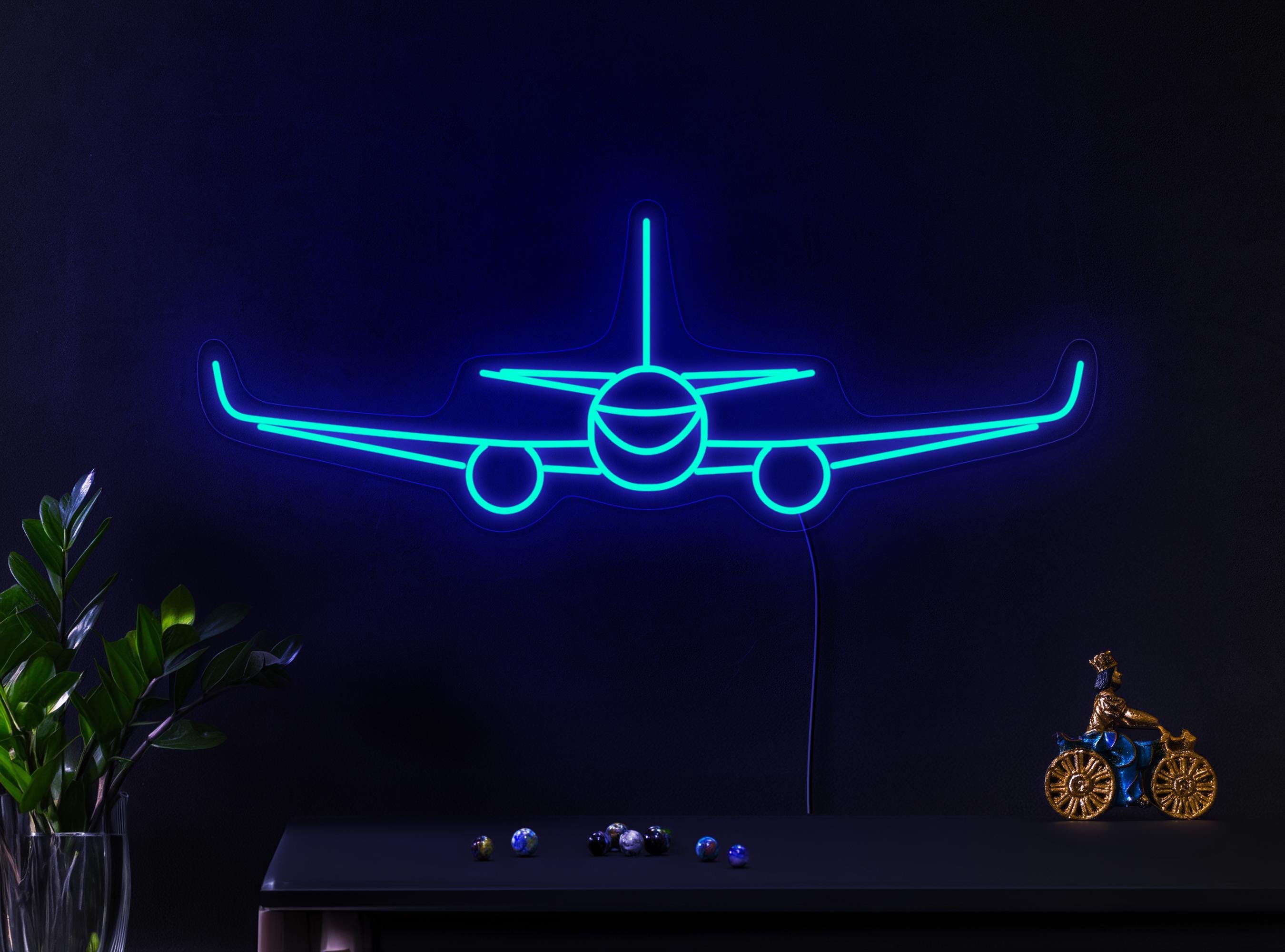 Airplane Neon Sign, Aviation Neon Sign, Aircraft Led Sign, Gift
