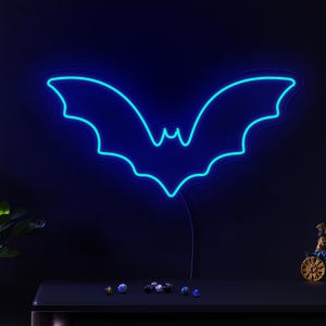Bat Neon Sign, Flying Bat Sign, Bat Led Sign, Halloween Neon Sign Decor ...