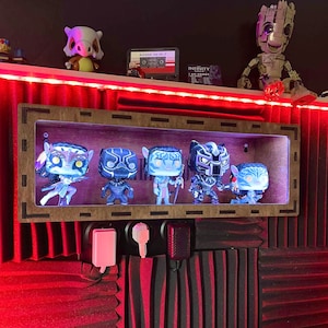 Custom neon shelf , Neon display shelf , Display case light up