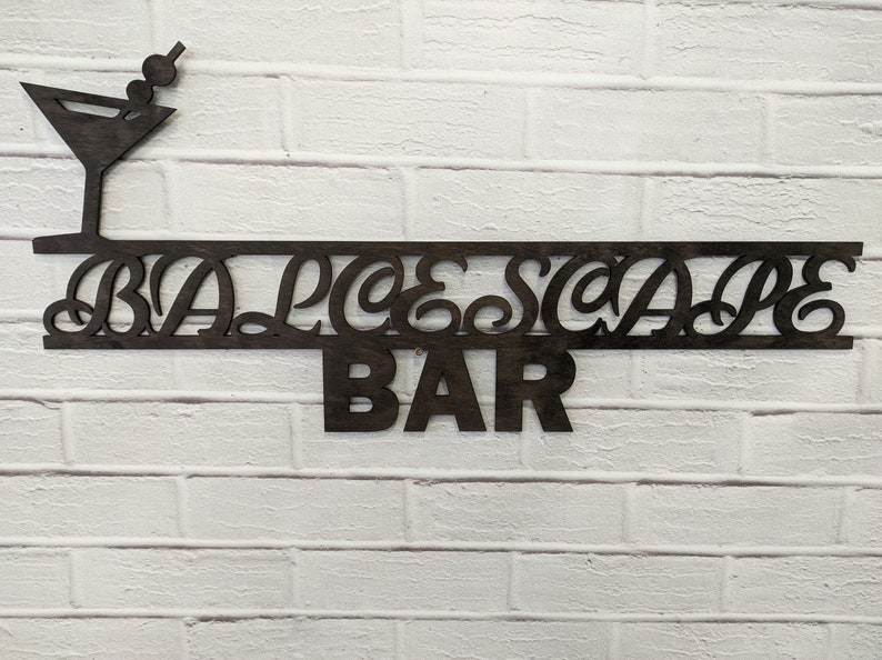 Custom Bar Sign for Home Bar Bar Name Sign Personalized Bar Etsy