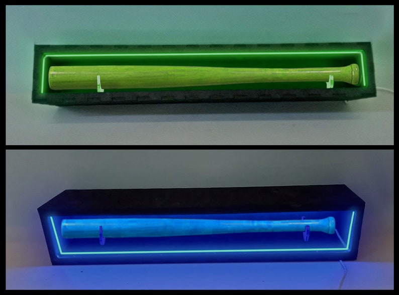 Custom Baseball Bat Display Case Neon Display Case Baseball Etsy