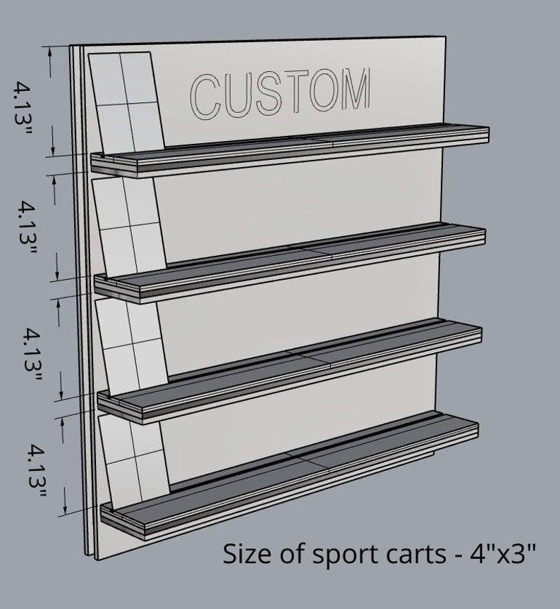 Sports Card Display Wall Shelfcard Led Display Standdisplay Etsy