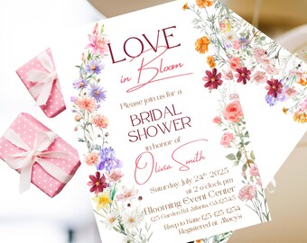 Wildflower Bridal Shower Invitation: Love in Bloom (Digital Card)