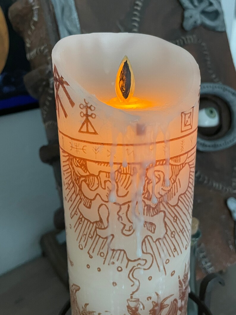 Hocus Pocus Inspired Black Flame Candle LARGE Etsy