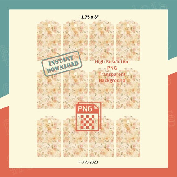 Floral Printable Gift Tags Shabby Chic Digital Tags Sheet Etsy