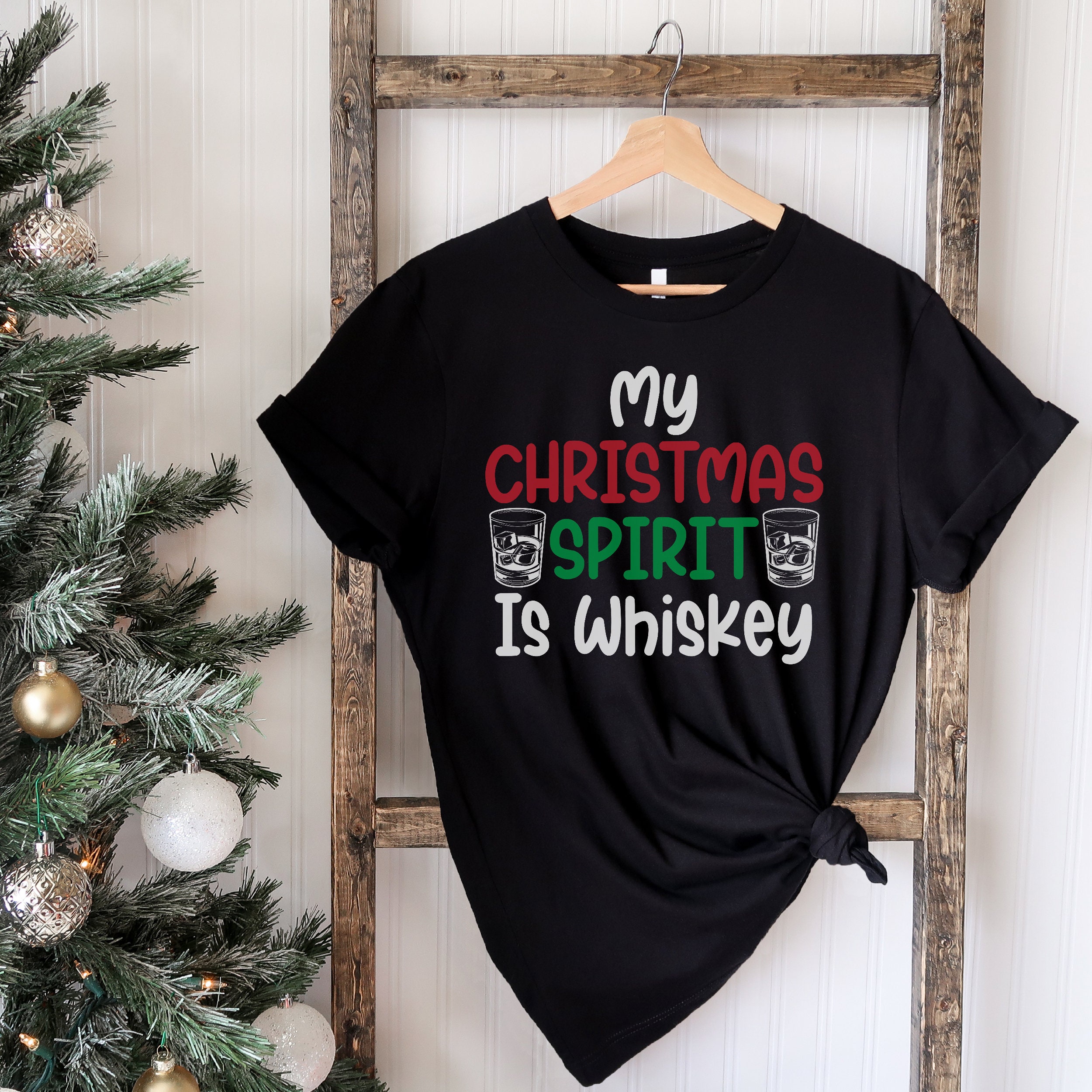Funny Christmas Sweater Whiskey 