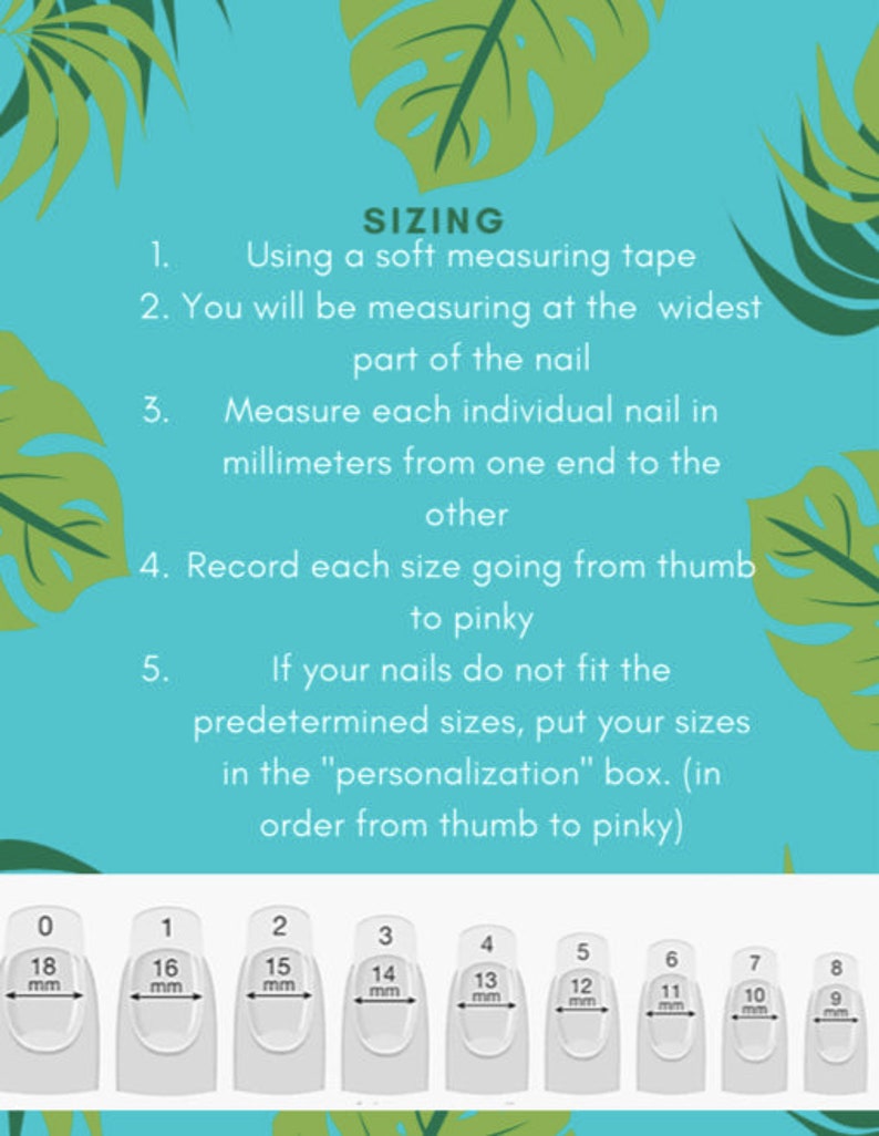 Ocean Spray Press on Nails Durable Press on Nails Salon Etsy