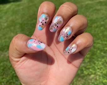 Abstract Nails | Colorful, Pastel, Abstract Press On Nails