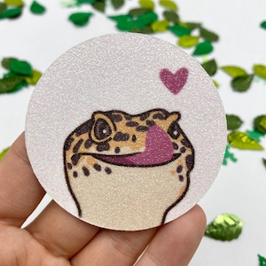 Leopard Gecko Glitter Sticker