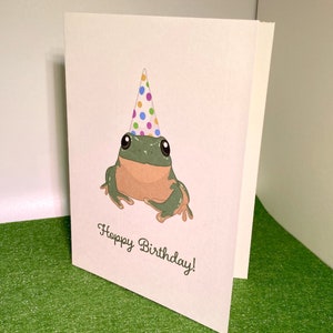 Hoppy Birthday, Frog Themed Birthday Card