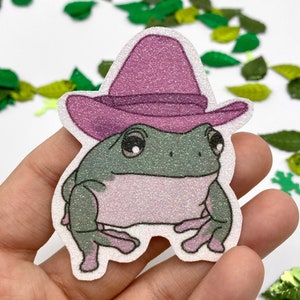 Pink Cowboy Frosch Sticker