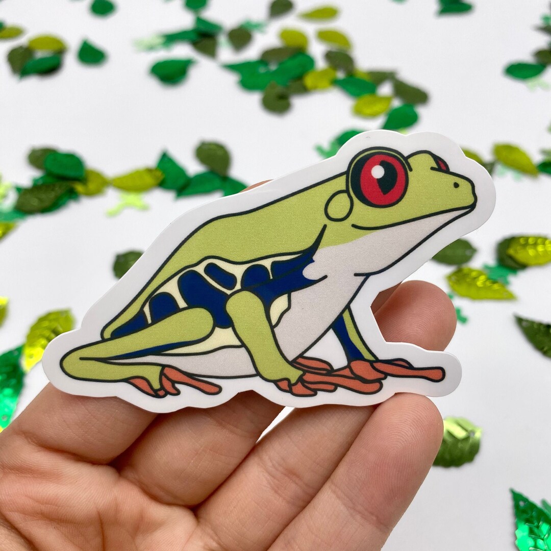 Red Eyed Tree Frog Vinyl Sticker - Etsy