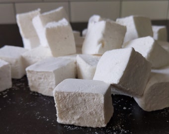 Traditional Vanilla Marshmallows - Pack of 12 Bite Size Handmade (Gluten Free)