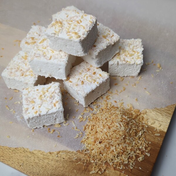 Coconut Marshmallows - pack of 12 bite size handmade (Gluten Free)