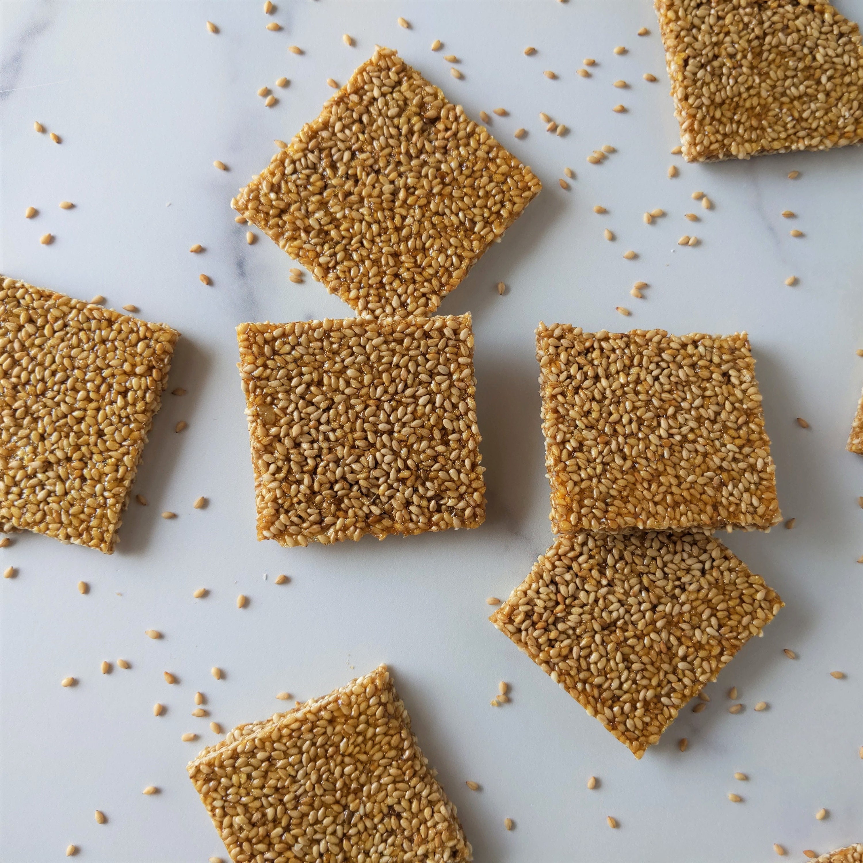 Sesame Brittle Crunch Cookies Sesame Seed Crunch Candy One Etsy