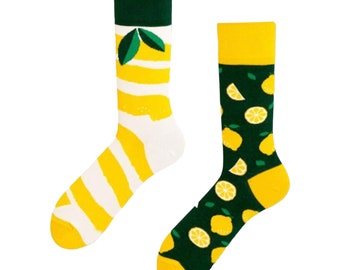 Floowyerion Mens Watercolor Lemon Hand Drawn Pattern Novelty Sports Socks Crazy Funny Crew Tube Socks Floowyerion Mens Watercolor Lemon Hand Drawn Pattern Novelty Sports Socks Crazy Funny Crew Tube Socks