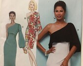 Sewing Pattern Butterick 6557 Women 39 s Fitted One Shoulder Dress - Size 6-8-10-12-14 Bust 30.5-31.5-32.5-34-36 - Uncut Factory Folds