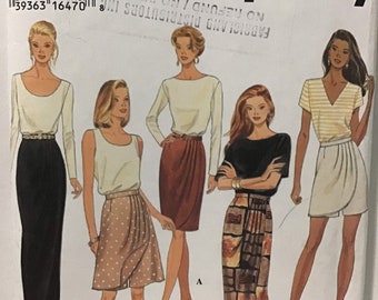 Fitted Top Wide Leg Pants Butterick 3798 Jersey Knits Flared Skirt 1970s Casual Chic Clovis Ruffin Designer Separates Vintage Pattern