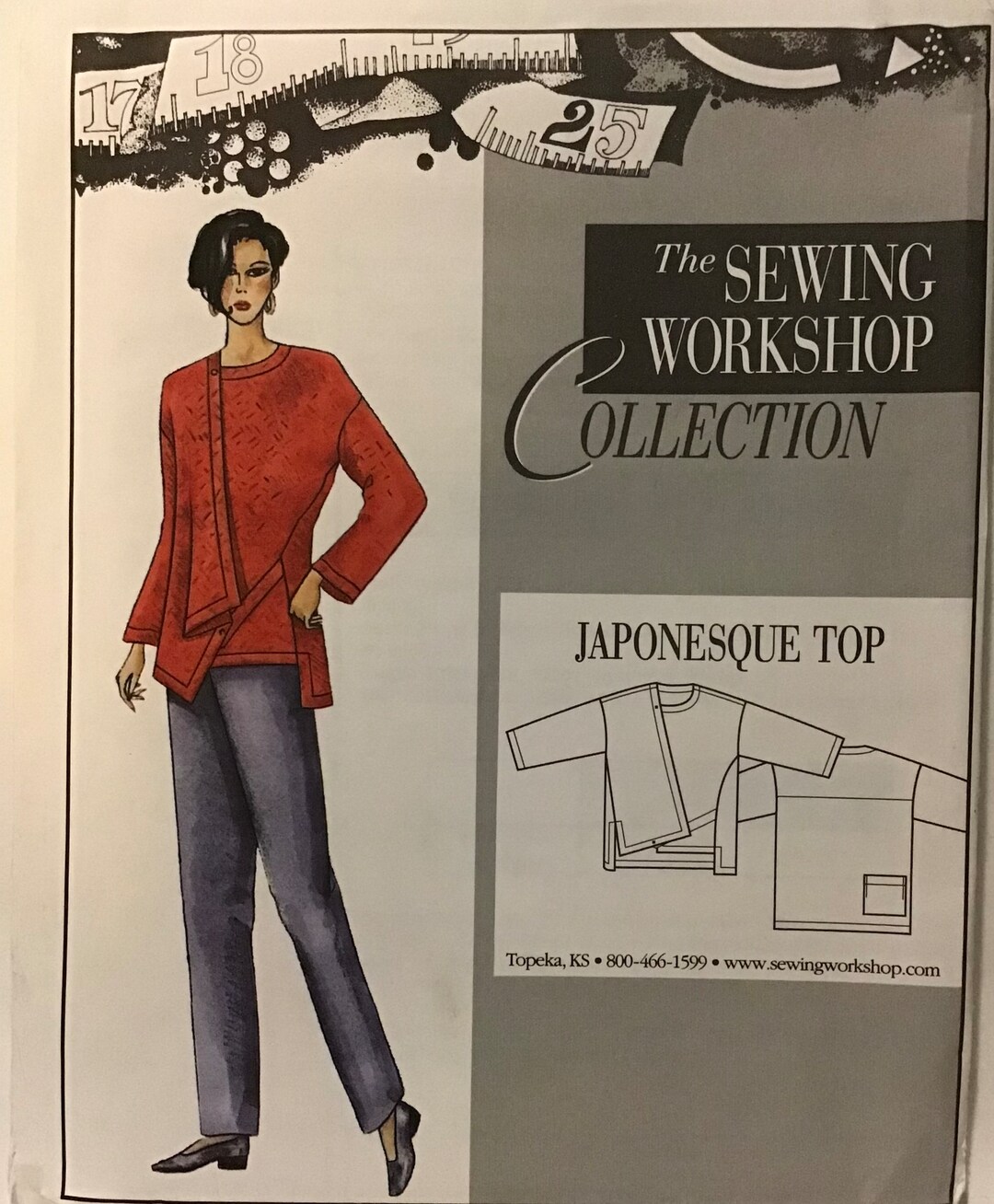 Sewing Pattern the Sewing Womens Japonesque Top Etsy