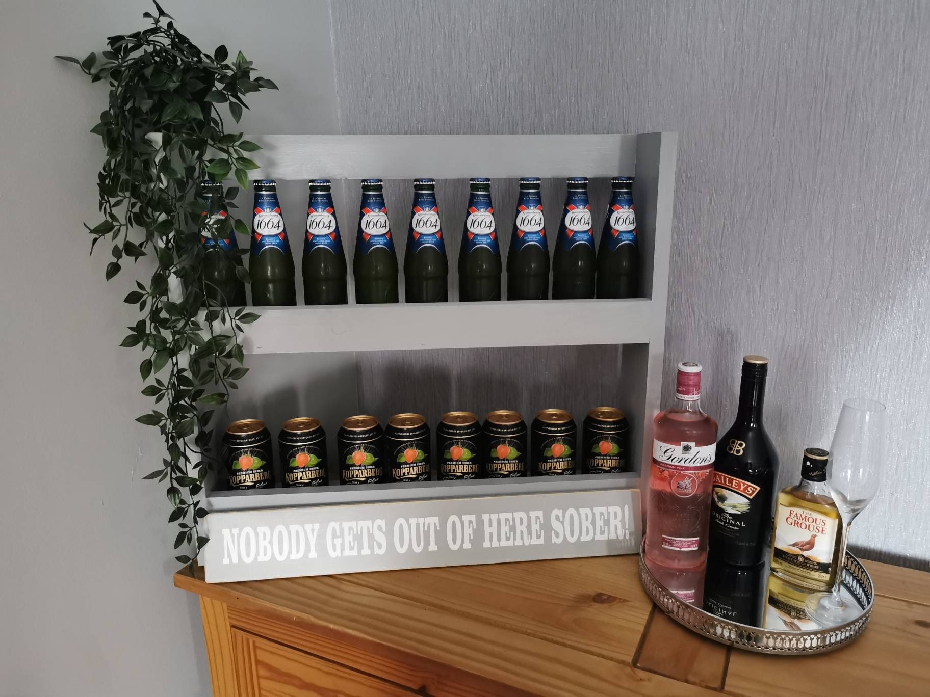 Wall Mounted Home Bar Drinks Rack Gin Rack Cocktail Etsy