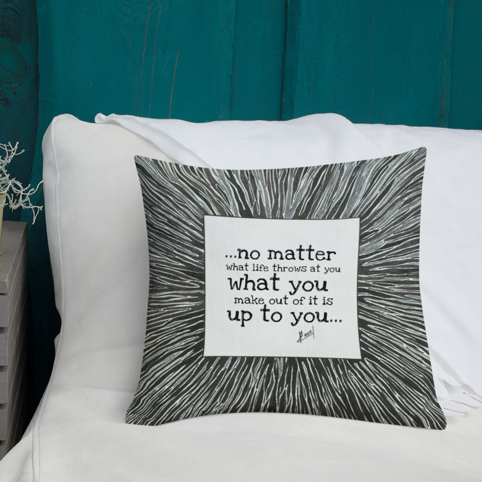 Inspirational Quote Premium Pillow Motivational Gift Home Etsy