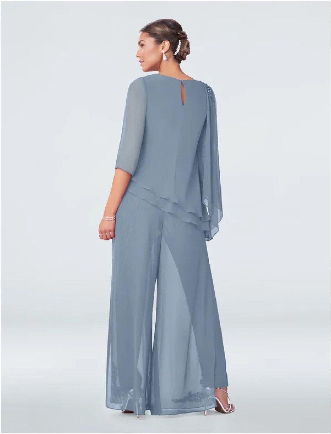 Dusty Blue 2 Piece Mother of the Bride/groom Pant Suit Etsy