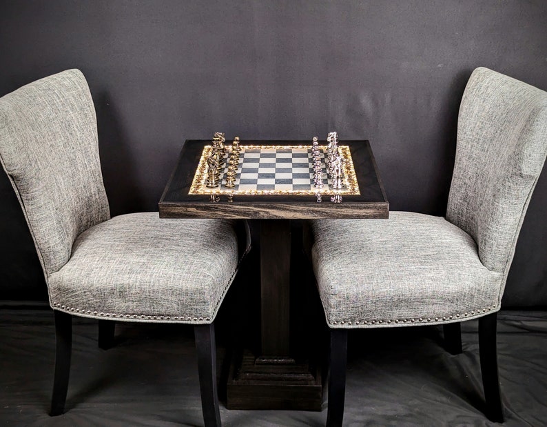 The Rook Black Chess Table Ceramic Tile LED Illuminated image 3