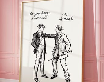 Grappige zakenlieden Office Art Print: retro bedrijfshumor (digitale download)
