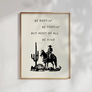 Cowboy Quote Print | Minimalist Western Wall Art | Horseback Riding Poster | Vintage Cowboy Art | Wild West Home Decor | Digital Download
