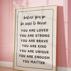 Kids Affirmation Wall Art: Inspirational Classroom Decor (Digital Download)