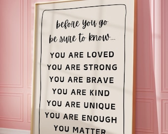 Kids Affirmation Wall Art: Inspirational Classroom Decor (Digital Download)