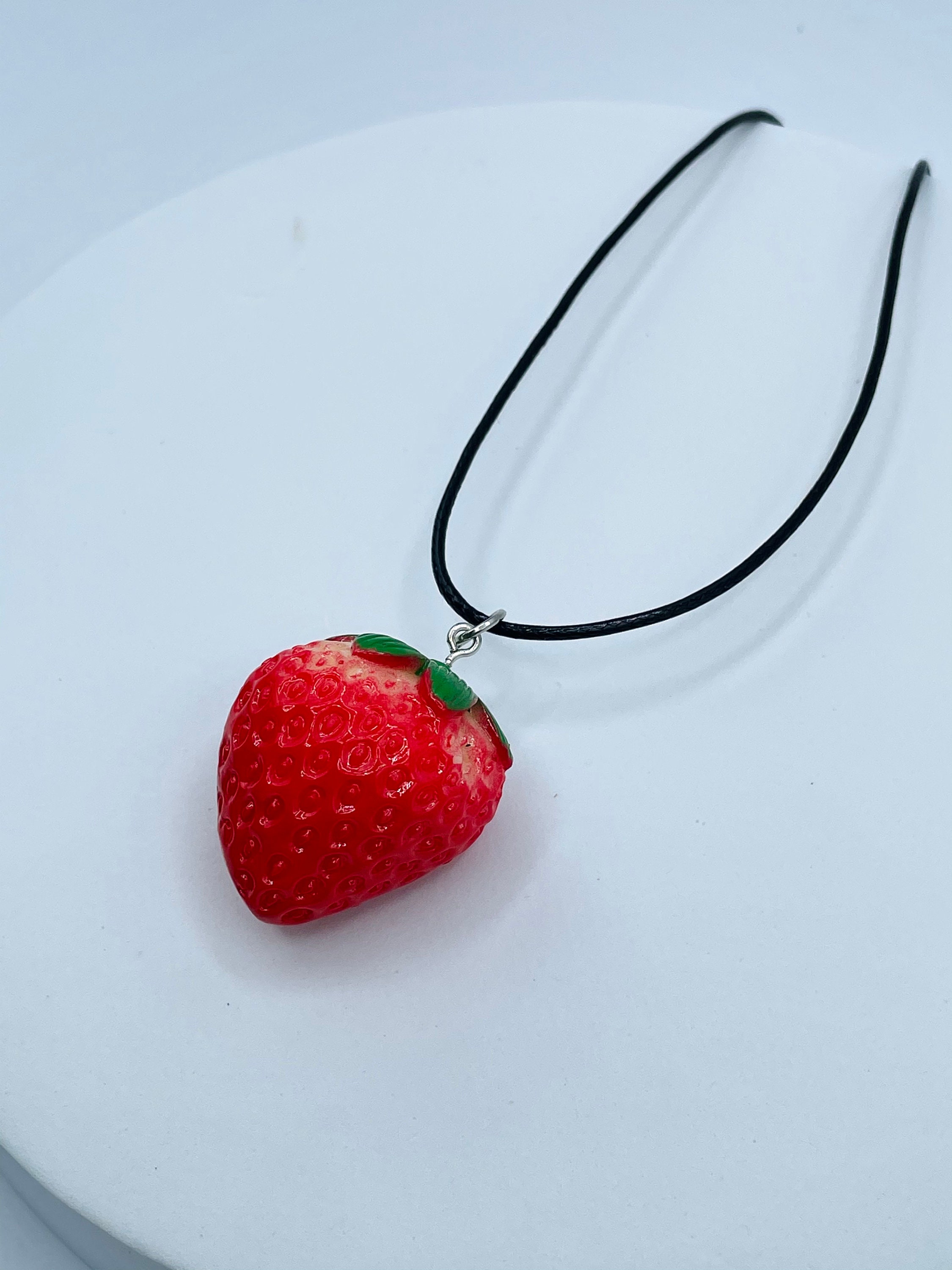 Strawberry Necklace Etsy