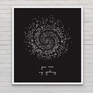 Galaxy Wall Art | You Are My Galaxy | Space Wall Art